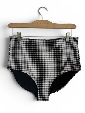 Albion Swim Hamptons High-Waisted gingham check Bottoms New with Tag W2461 Sz XL